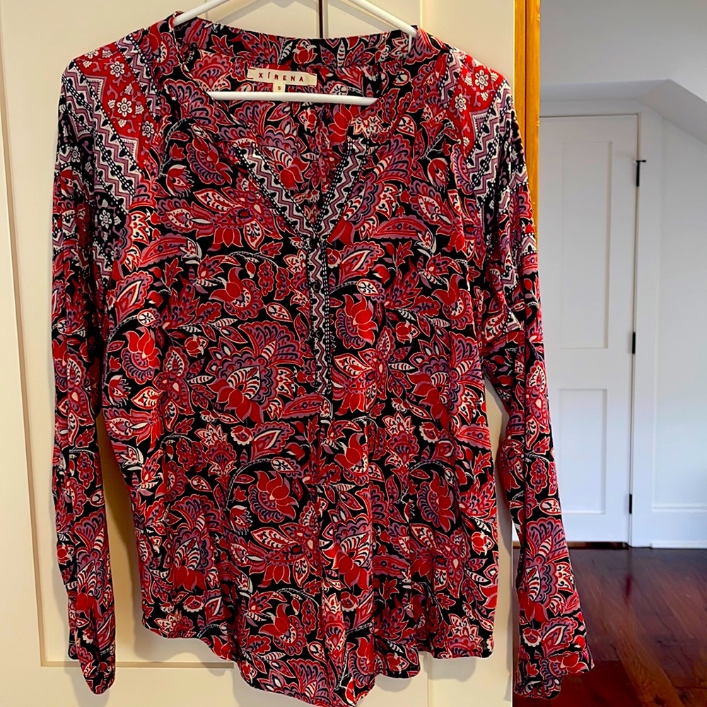 Xirena floral blouse - small